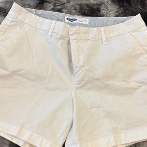 Old Navy White Shorts Casual Cotton Blend